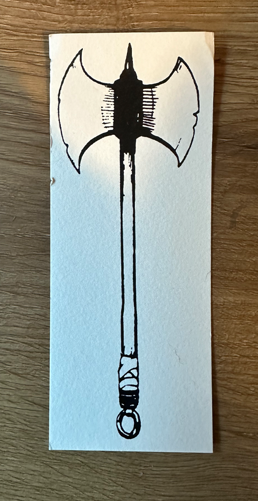 4. Battle Axe Bookmark